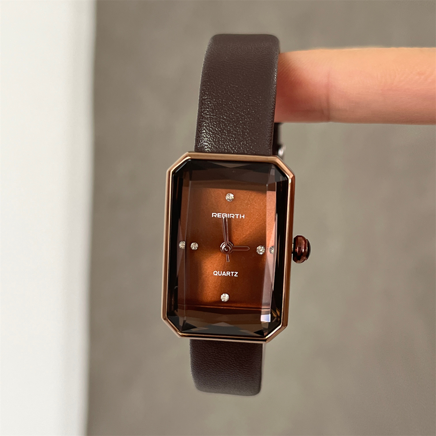 Luxury Watches - Brown retro square watch female student