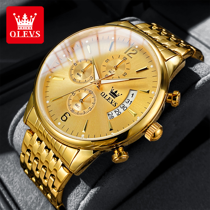 Luxury Watch Brand - OLEVS luxury brand men's watches Chronograph