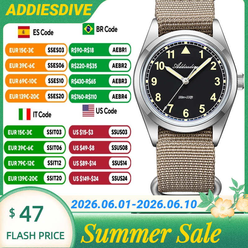 Luxury Watch It - ADDIESDIVE Super Luminous Bubble Mirror Glass