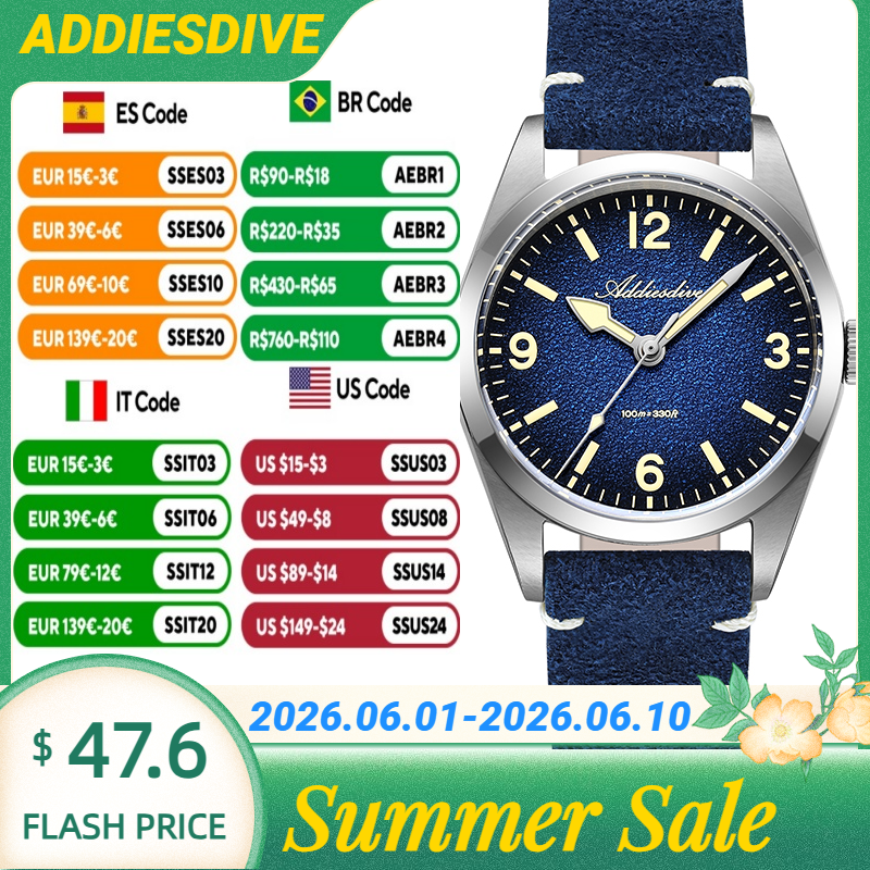 Luxury Watches - ADDIESDIVE 36MM 200M Waterproof Sapphire Glass