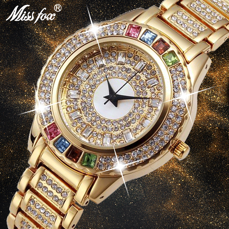 Luxury Watch In China - MISSFOX Ladies Gold Party Watches Women