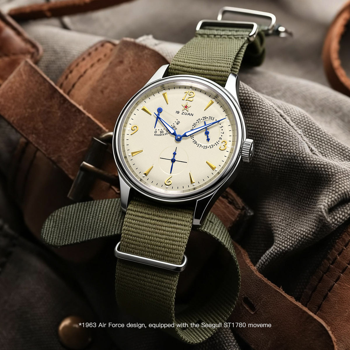 Automatic Pilot Watch - Seagull ST1780 New 1963 40mm Mens
