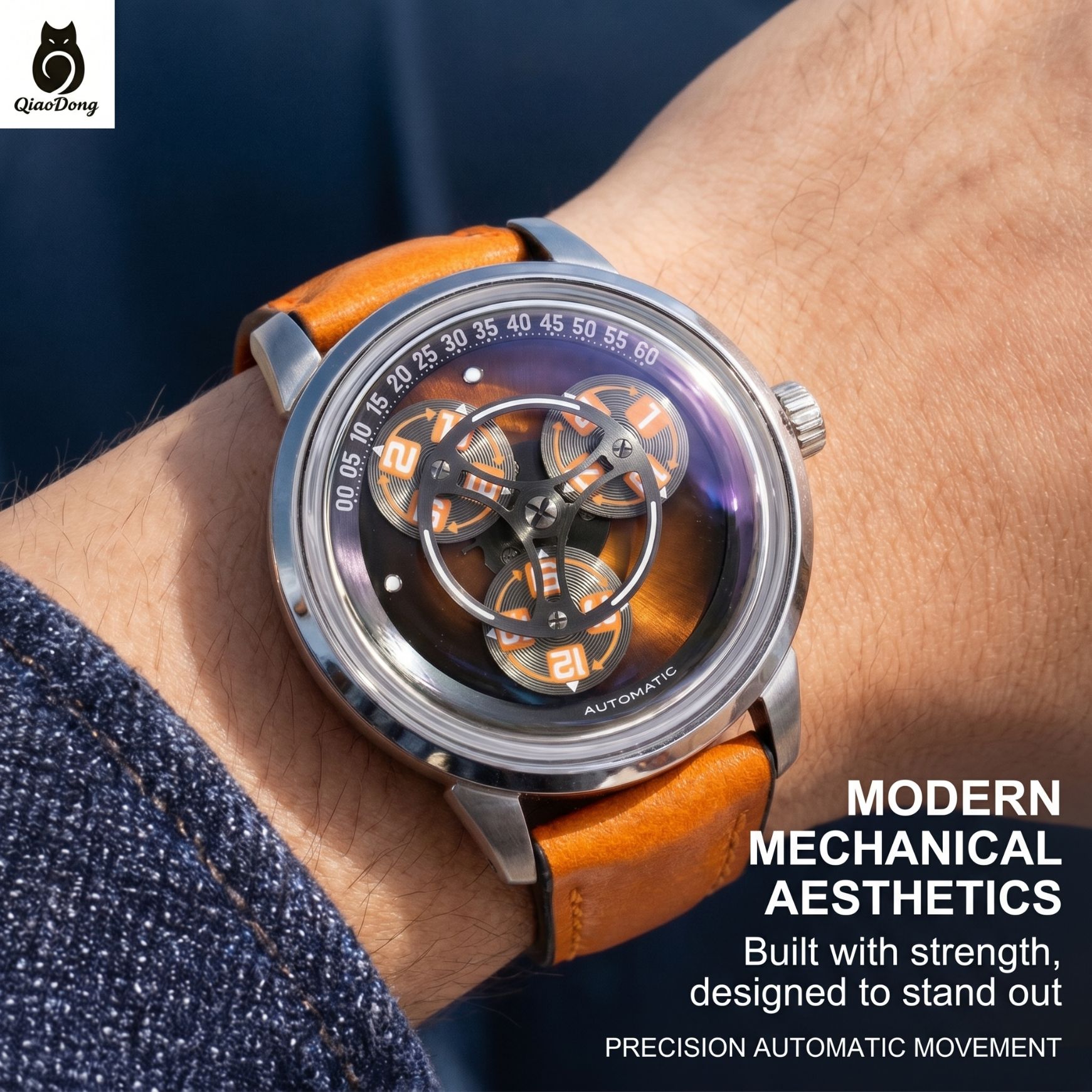 Automatic Pilot Watch - MechJazz Automatic Mechanical Men's Three-Handed Dial