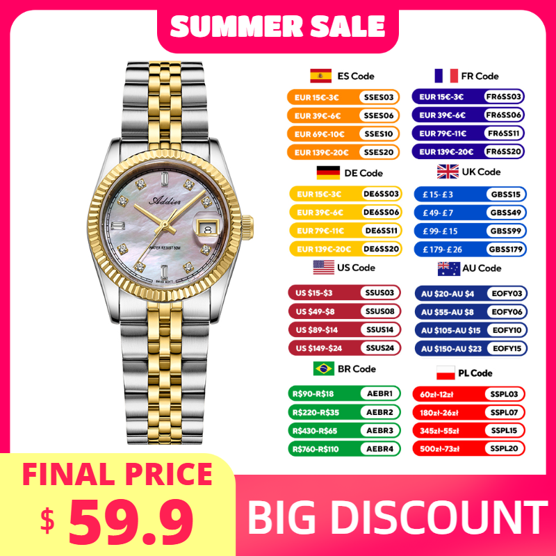 Luxury Watches - ADDIES 585 Quartz Women's Watches Sapphire