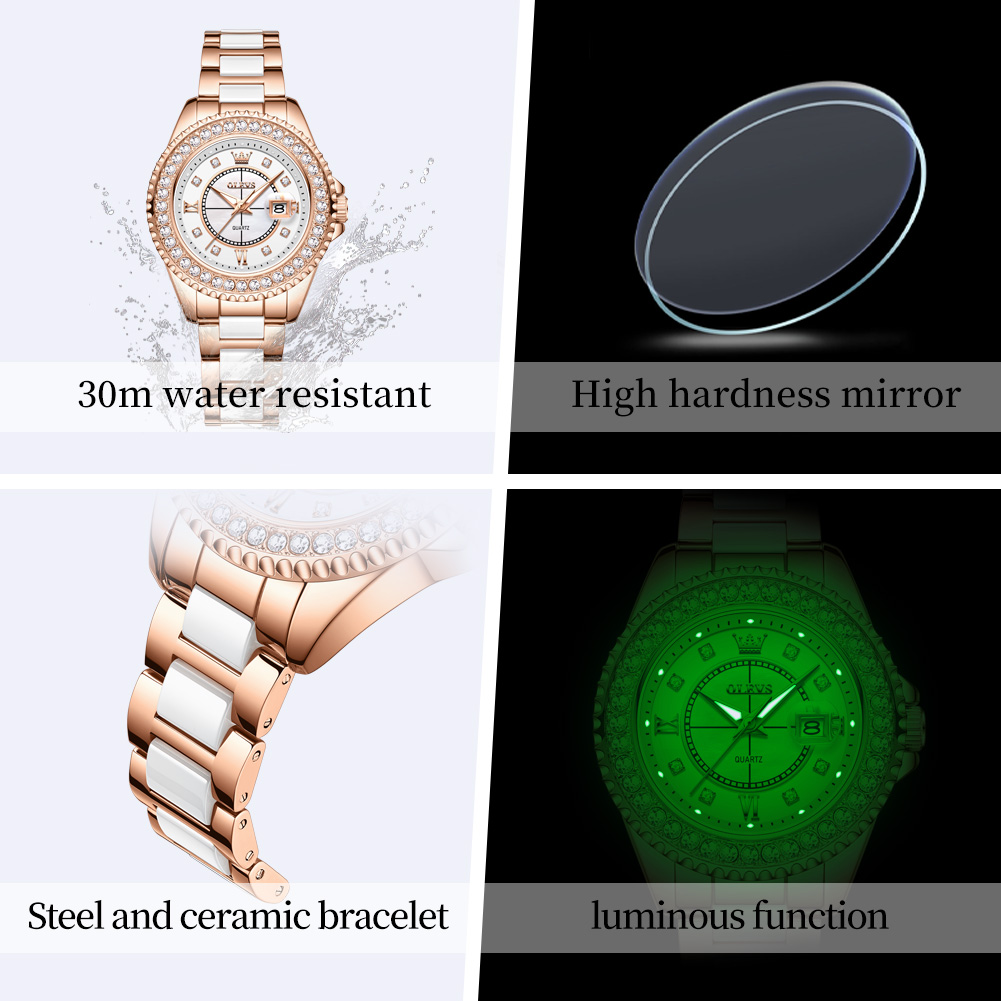 OLEVS 3685 Luxury Women's Watc - Luxury Watch Diamond avis et prix
