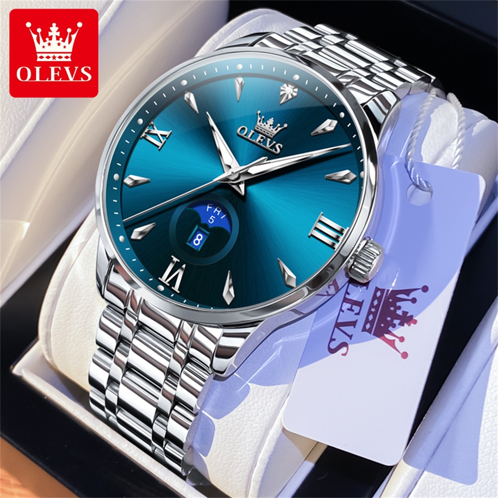 OLEVS Moon Phase men's watches - Luxury Watch Brand avis et prix