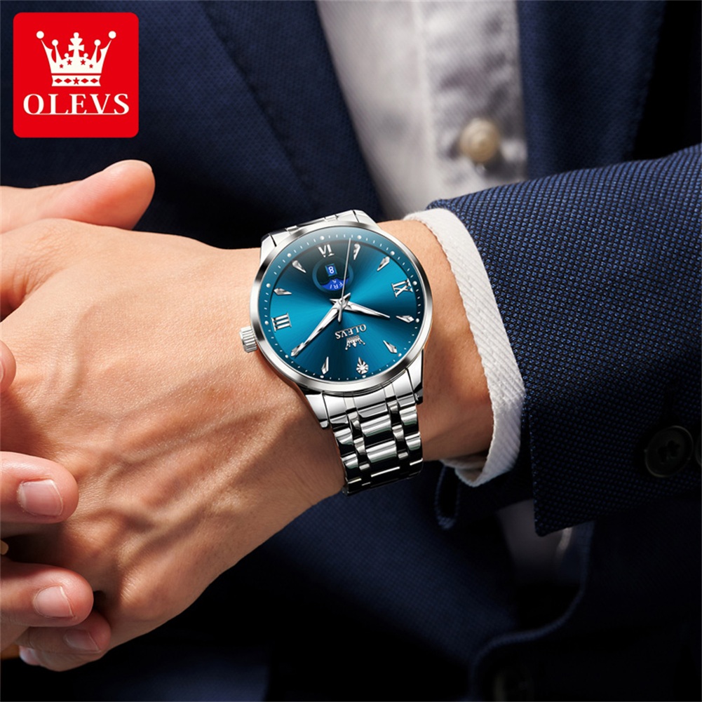 OLEVS Moon Phase men's watches - Luxury Watch Brand avis et prix