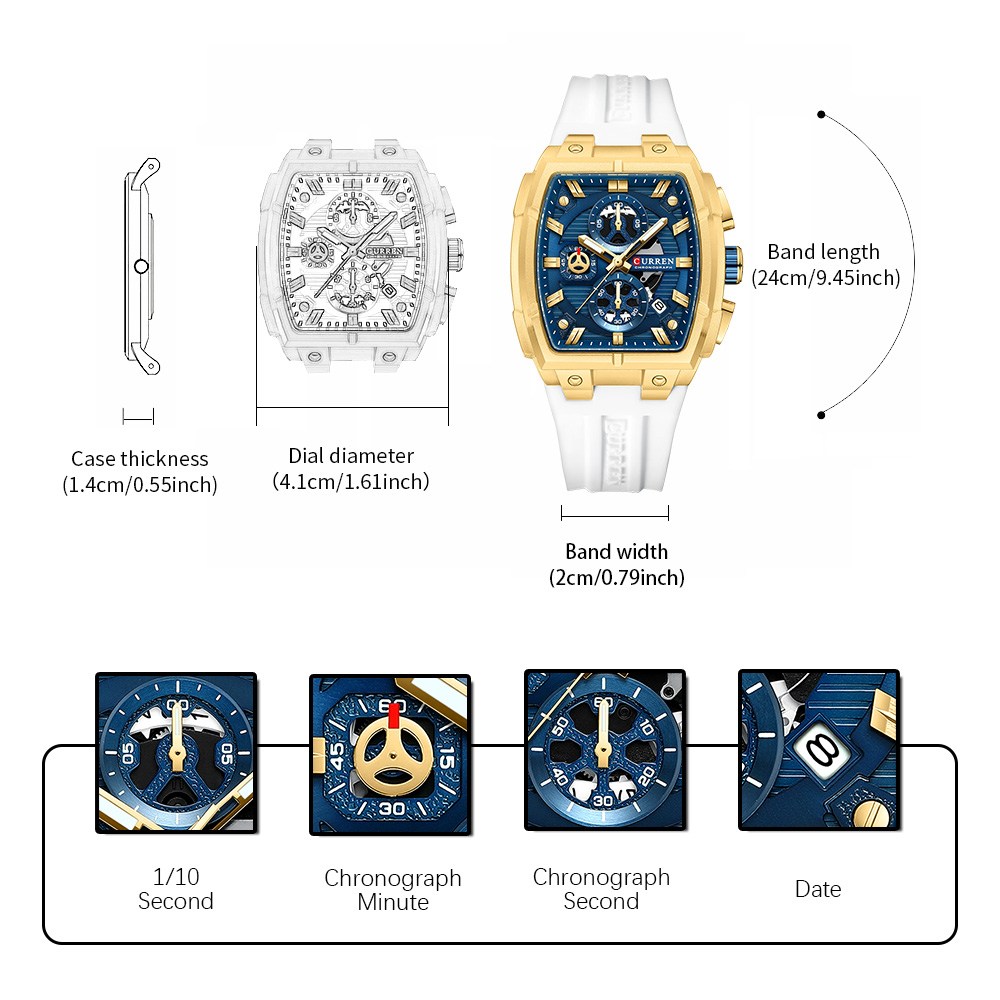 CURREN Luxury Vintage Watch fo - Luxury Watch Collection avis et prix