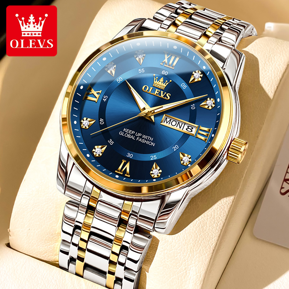 OLEVS 5513 Man Watch Stainless - Luxury Watch Diamond avis et prix