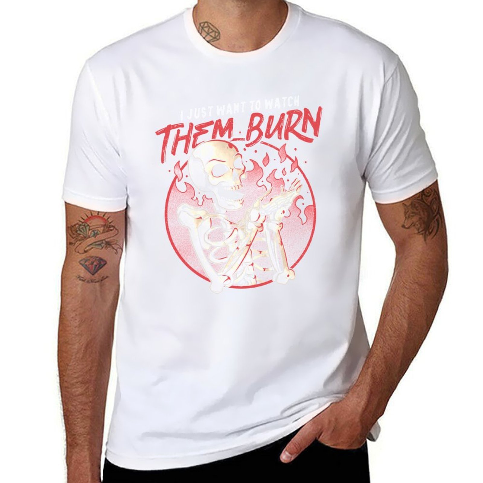 Watch Them Burn Skull Funny Gi - Luxury Watch In China avis et prix