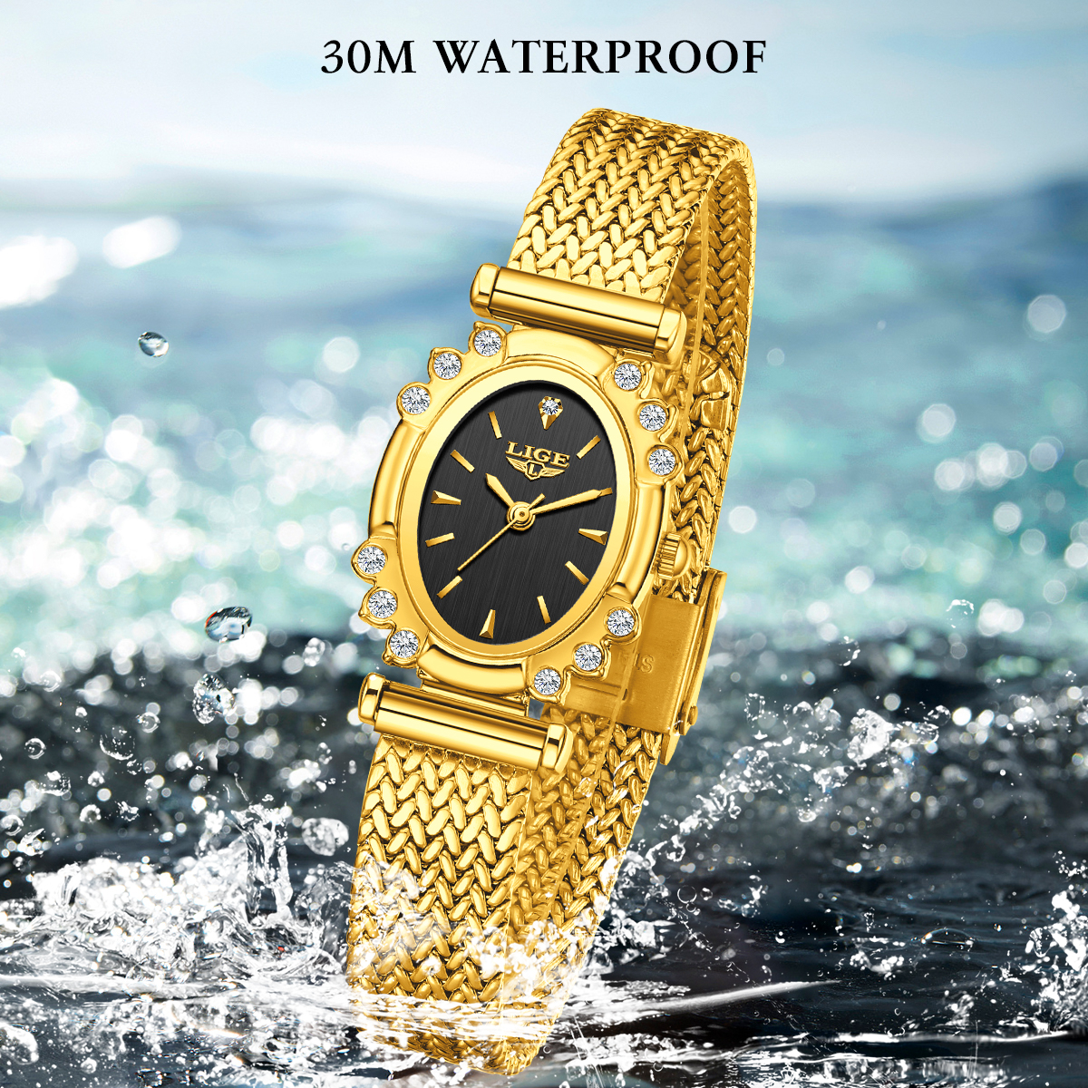 LIGE Elegant Quartz Watches fo - Luxury Watch Diamond avis et prix