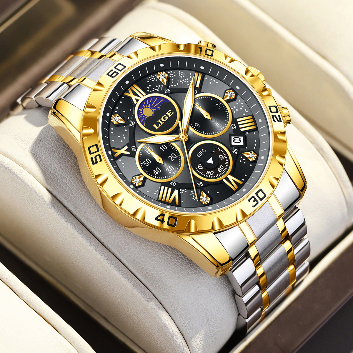 LIGE Top Brand Luxury Quartz M - Luxury Watch Brand avis et prix