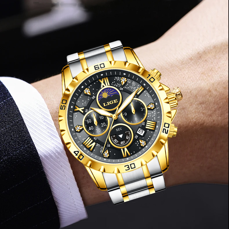 LIGE Top Brand Luxury Quartz M - Luxury Watch Brand avis et prix