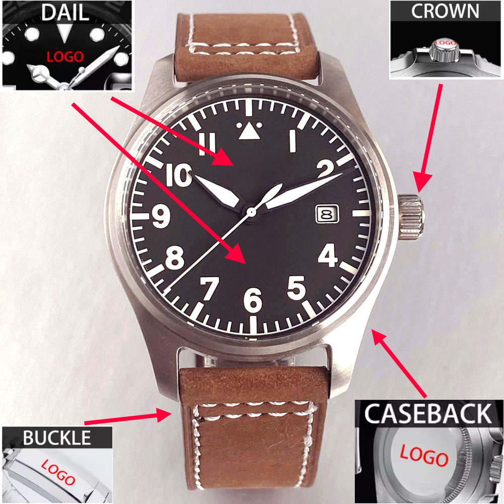 Customized 39mm Classic Pilot  - Automatic Pilot Watch avis et prix