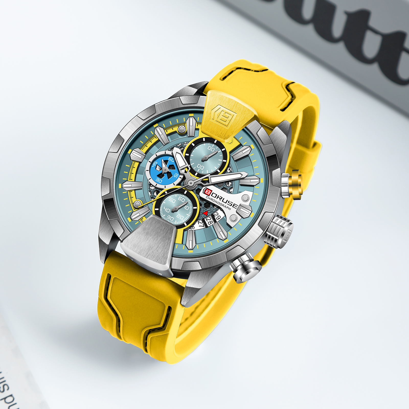 BORUSE Yellow Watches Men Wate - Luxury Watch It avis et prix