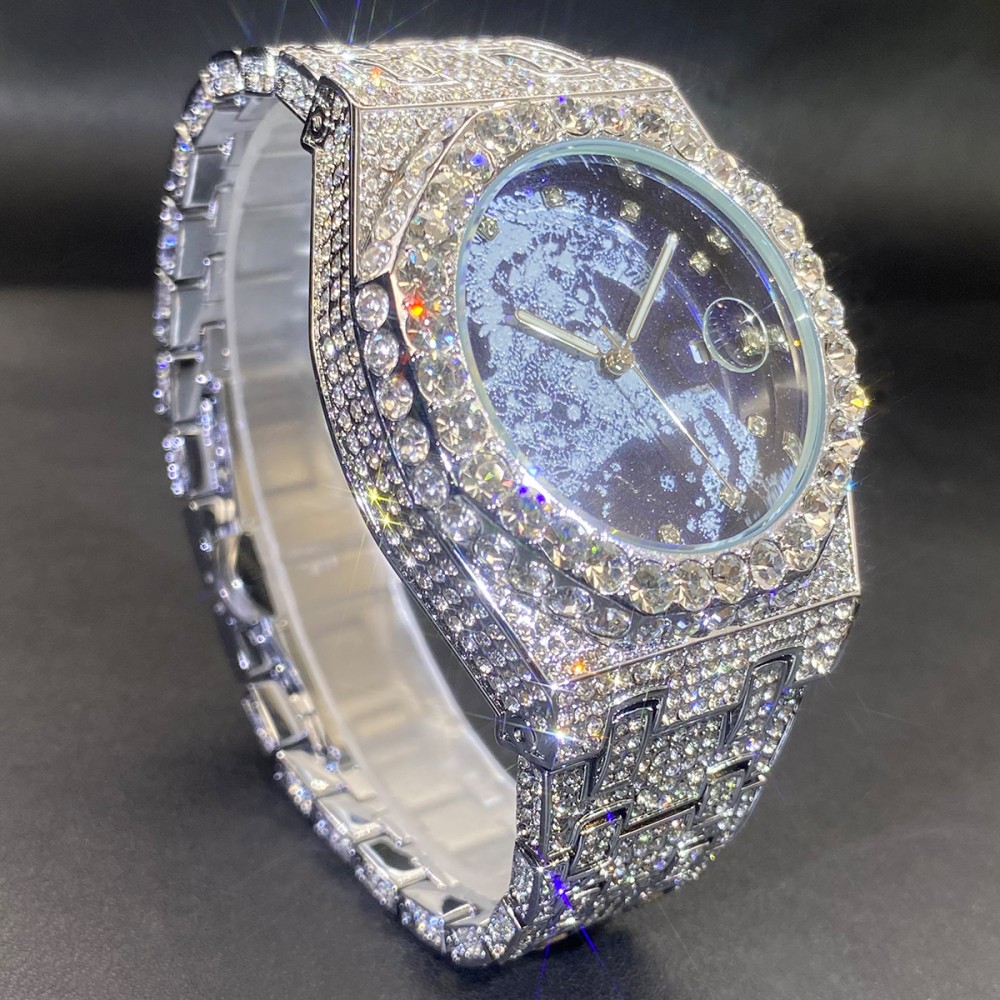 2026 Hip Hop Mens Quartz Watch - Luxury Watch Diamond avis et prix