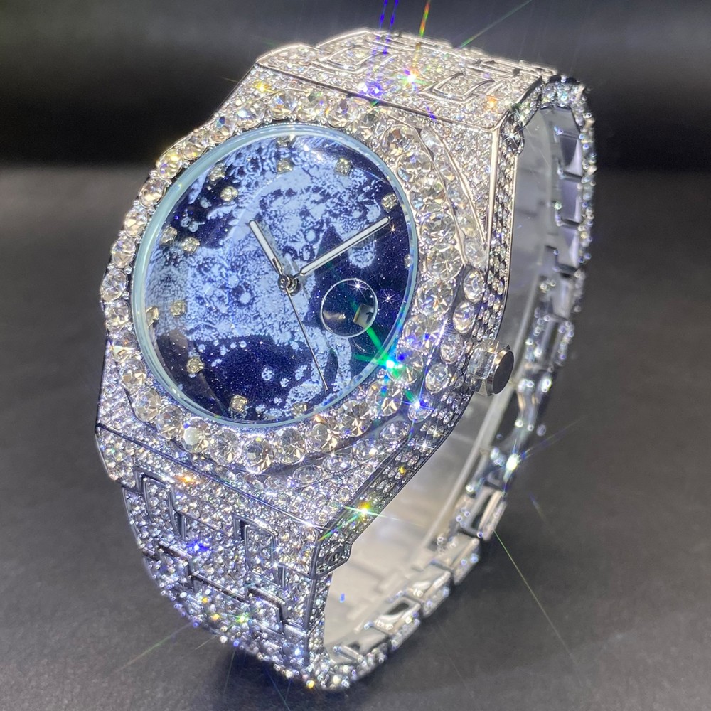 2026 Hip Hop Mens Quartz Watch - Luxury Watch Diamond avis et prix
