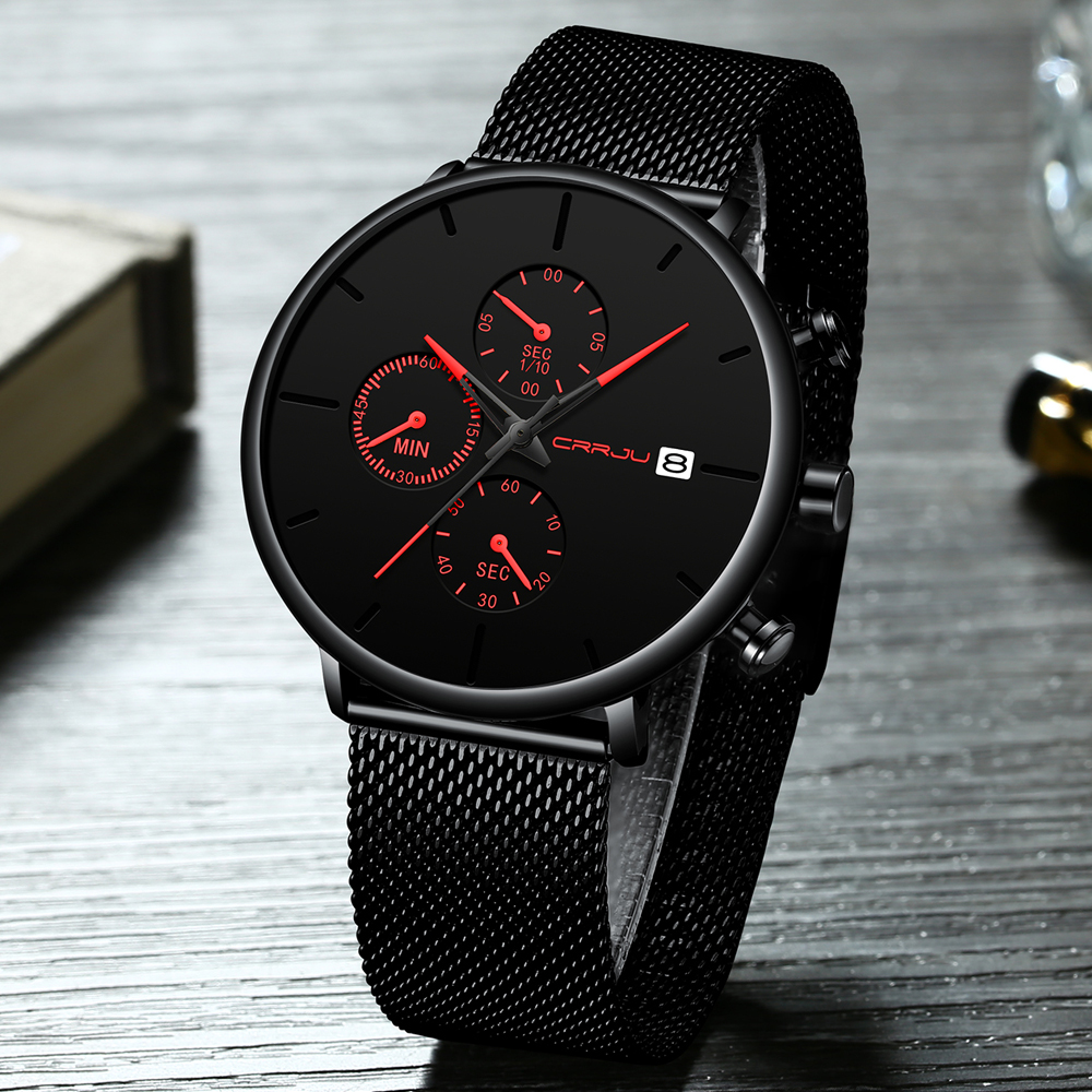 CRRJU Mens Watches Luxury Spor - Luxury Watch Unique avis et prix