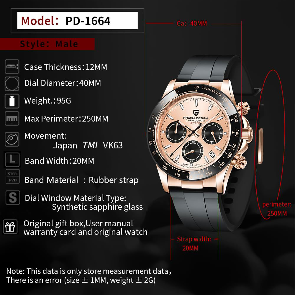 VK63 Men Watch PAGANI DESIGN 4 - Luxury Watch Brand avis et prix