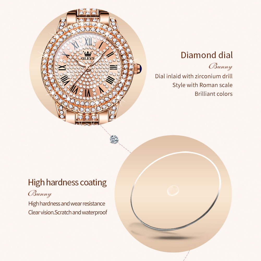 OLEVS 9943 Luxury All Diamond  - Luxury Watch Diamond avis et prix