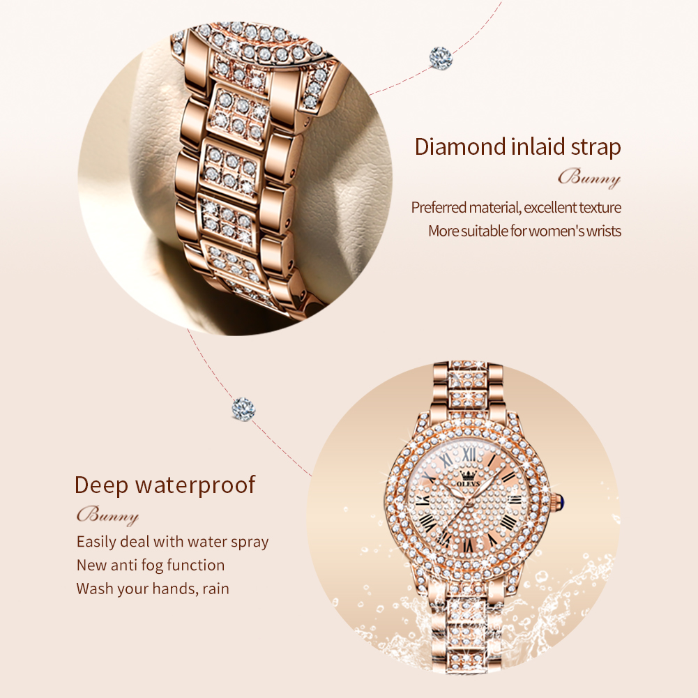 OLEVS 9943 Luxury All Diamond  - Luxury Watch Diamond avis et prix