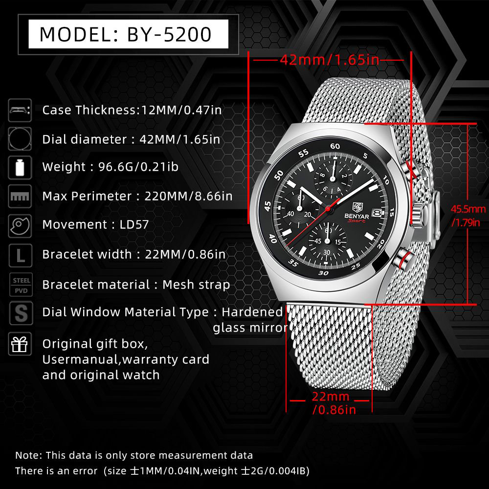 BENYAR Top Luxury Brand Men's  - Luxury Watch Brand avis et prix